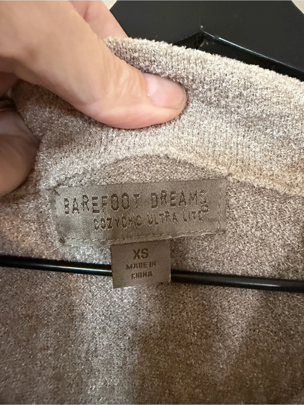 Barefoot Dreams Taupe Cowl Neck Sweater